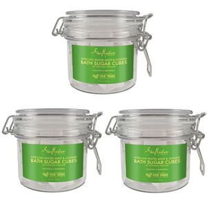 3 Pack Lot SHEA MOISTURE African Water Mint & Ginger BATH SUGAR CUBES 7.5 OZ ea
